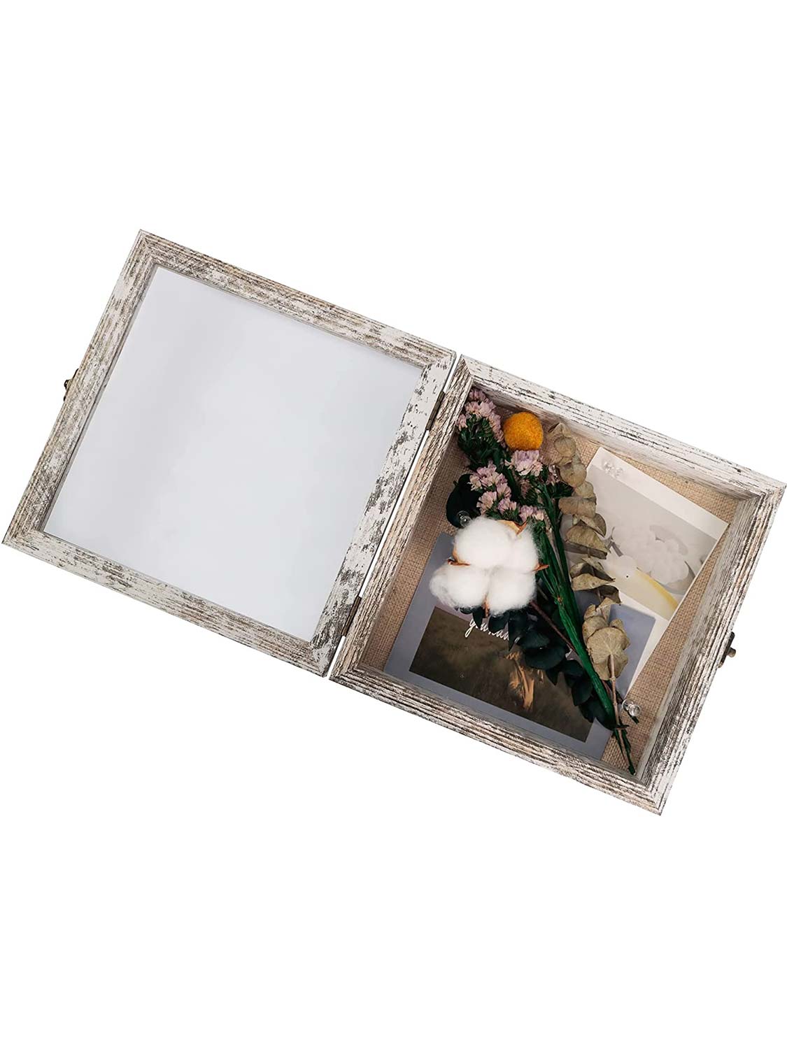 Shadow Box Frame Real Glass Window Door with Hinge - Various Colors & Sizes Available