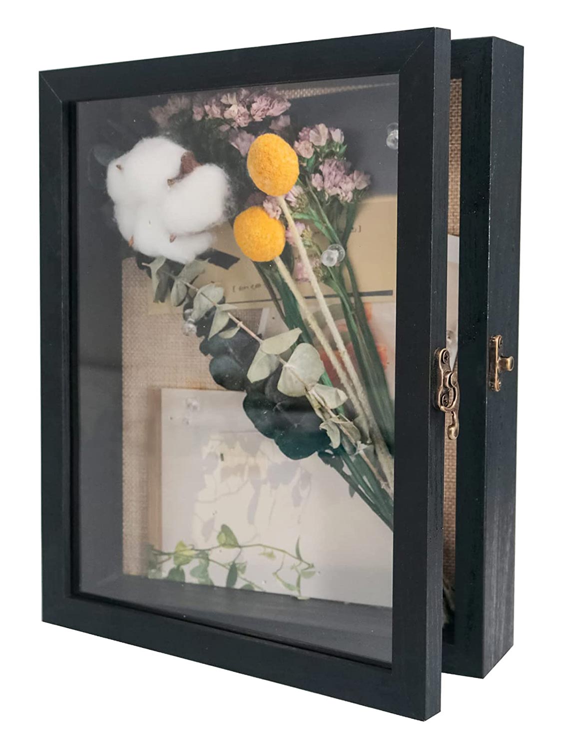 Shadow Box Frame Real Glass Window Door with Hinge - Various Colors & Sizes Available