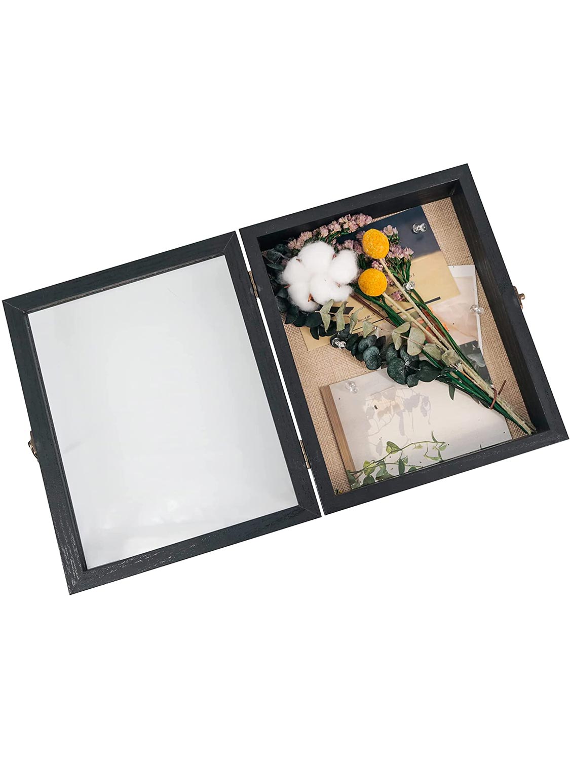 Shadow Box Frame Real Glass Window Door with Hinge - Various Colors & Sizes Available