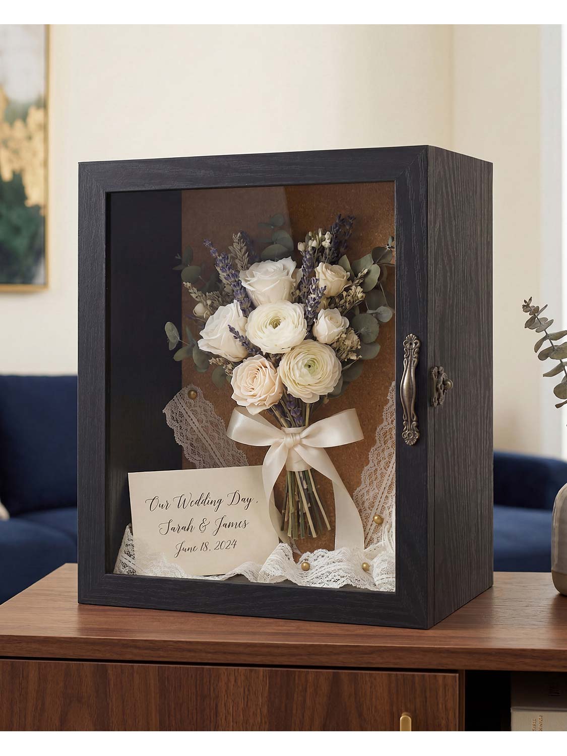 Shadow Box Frame with Real Glass 5 Inches Depth for Collection - Various Colors & Sizes Available