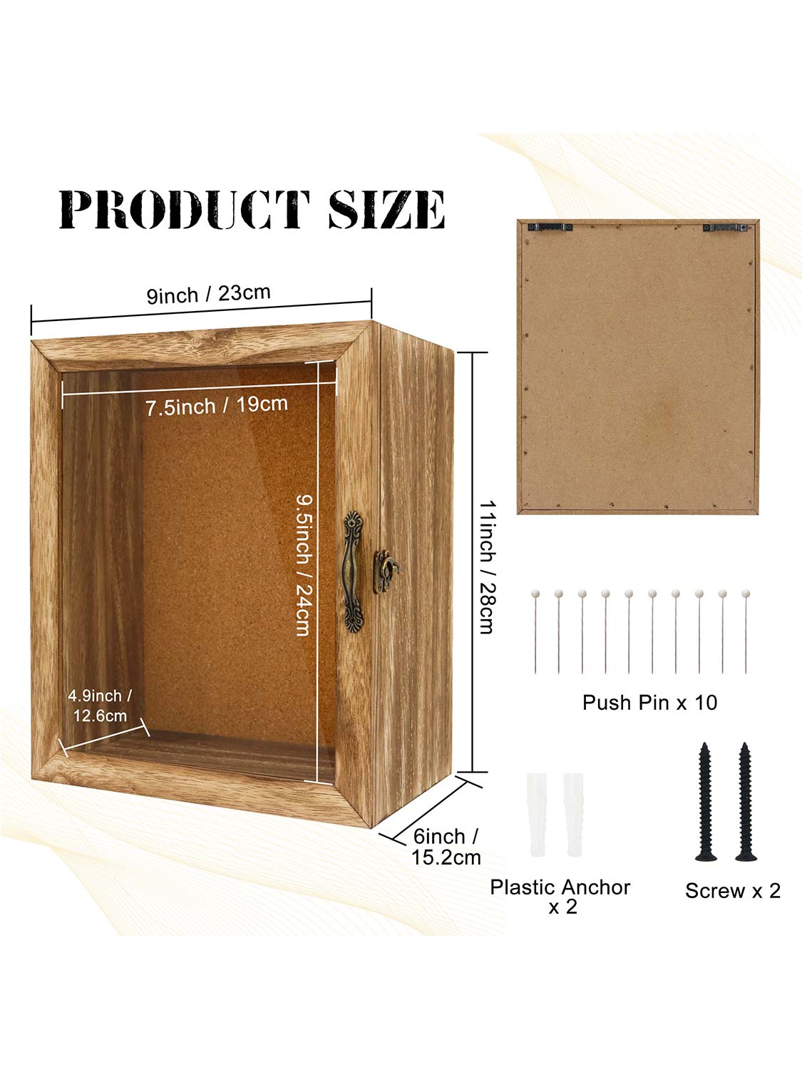 Shadow Box Frame with Real Glass 5 Inches Depth for Collection - Various Colors & Sizes Available