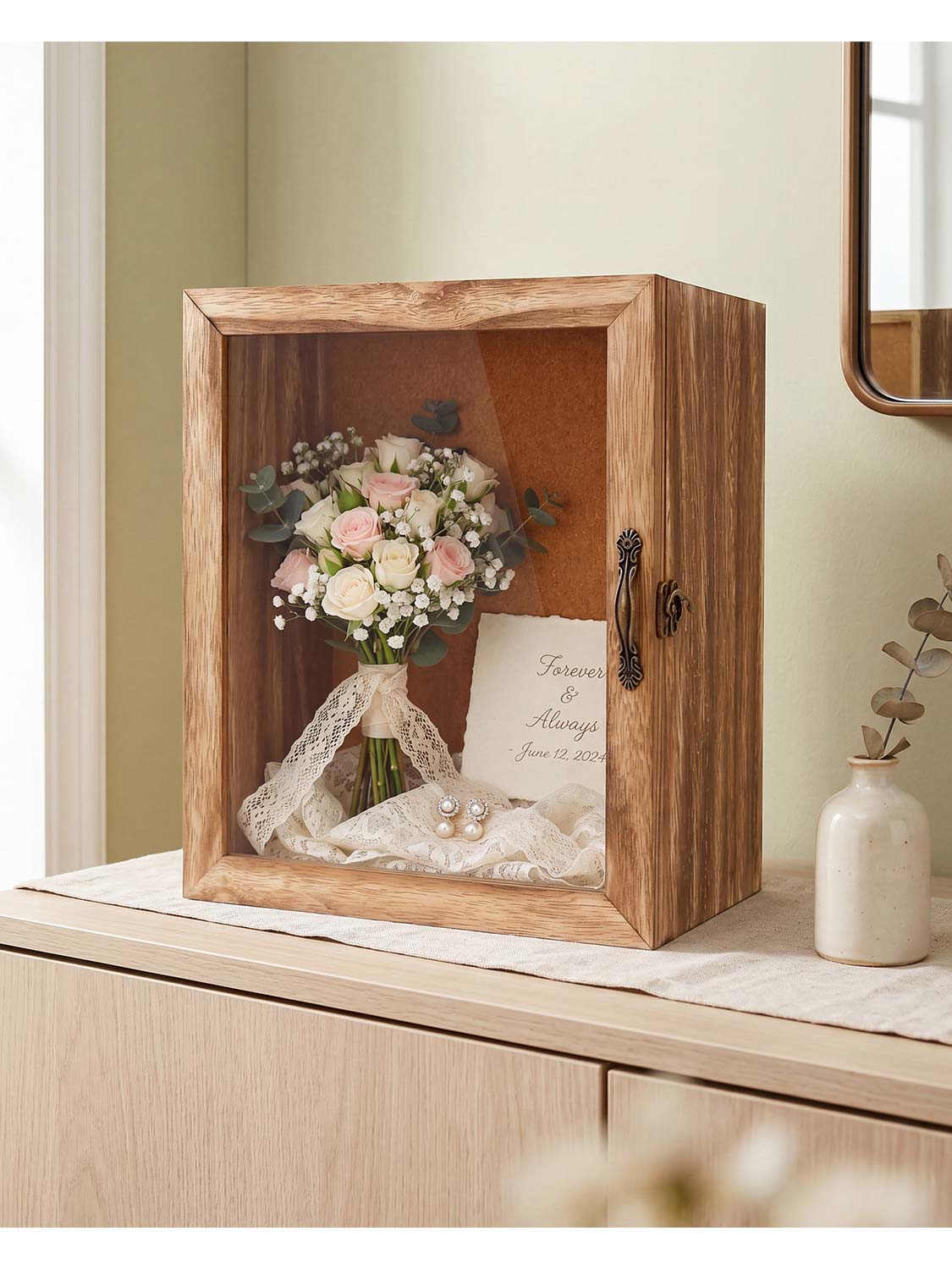 Shadow Box Frame with Real Glass 5 Inches Depth for Collection - Various Colors & Sizes Available
