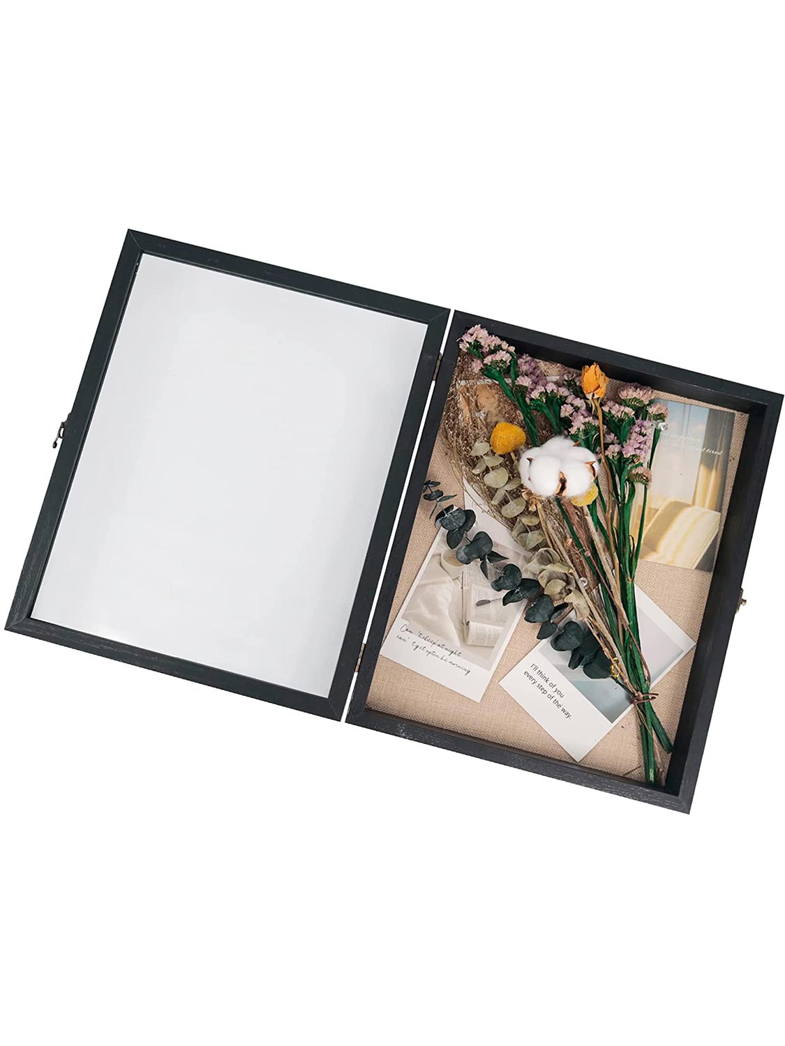 Shadow Box Frame Real Glass Window Door with Hinge - Various Colors & Sizes Available