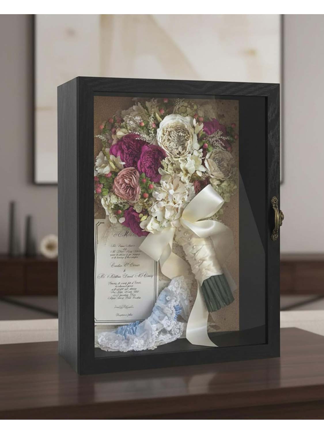 11*14 Shadow Box Frame with Real Glass 5 Inches Depth for Collection - 2 Colors Available