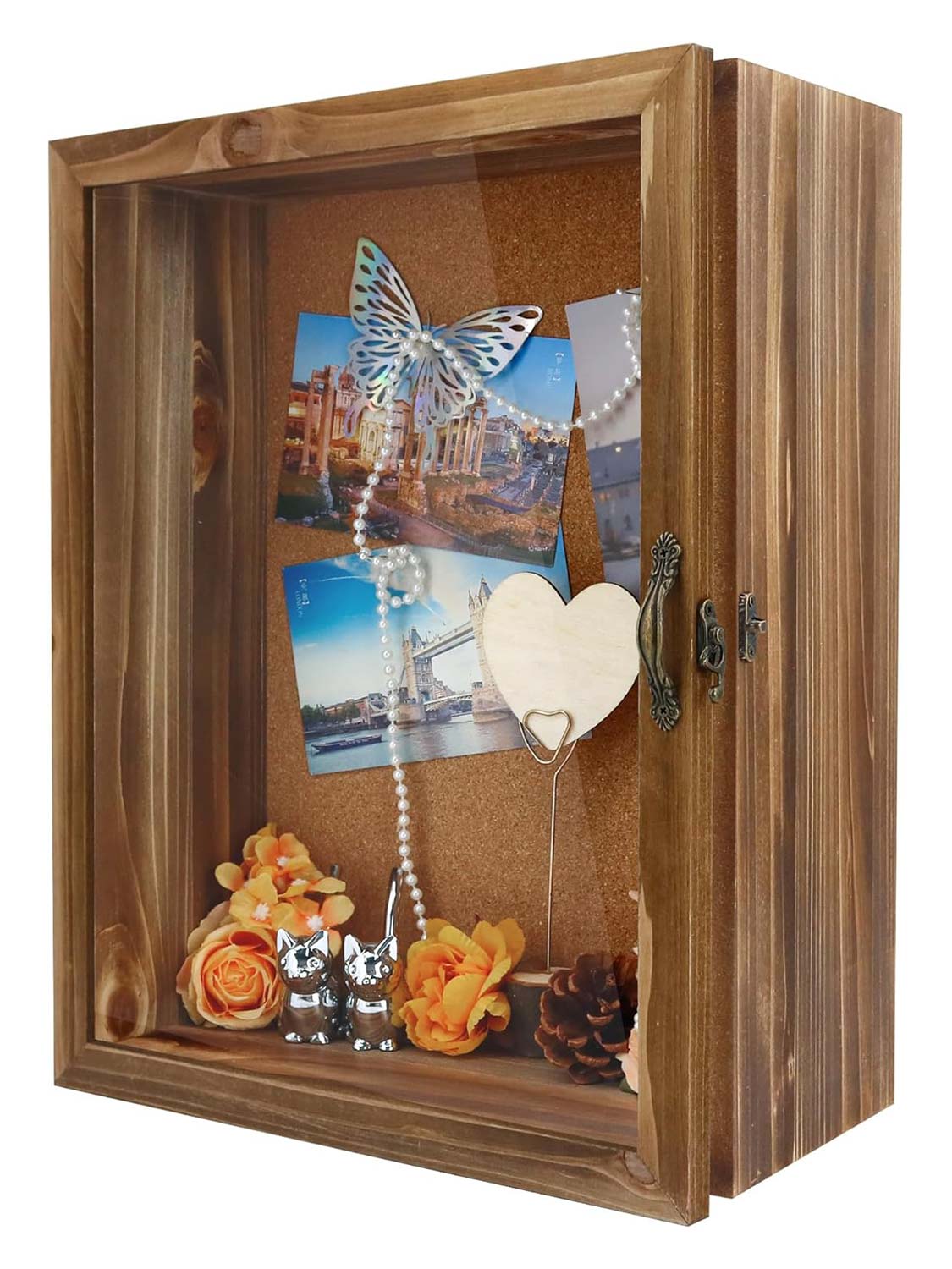 11*14 Shadow Box Frame with Real Glass 5 Inches Depth for Collection - 2 Colors Available