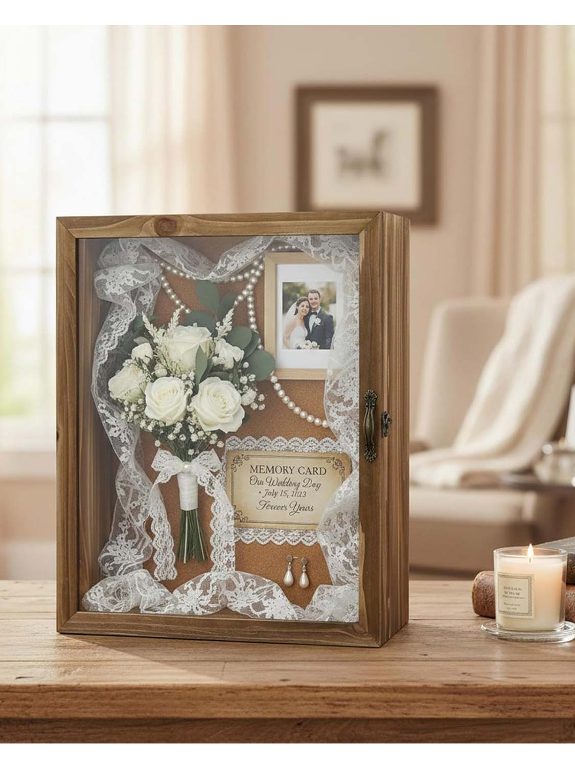 11*14 Shadow Box Frame with Real Glass 5 Inches Depth for Collection - 2 Colors Available