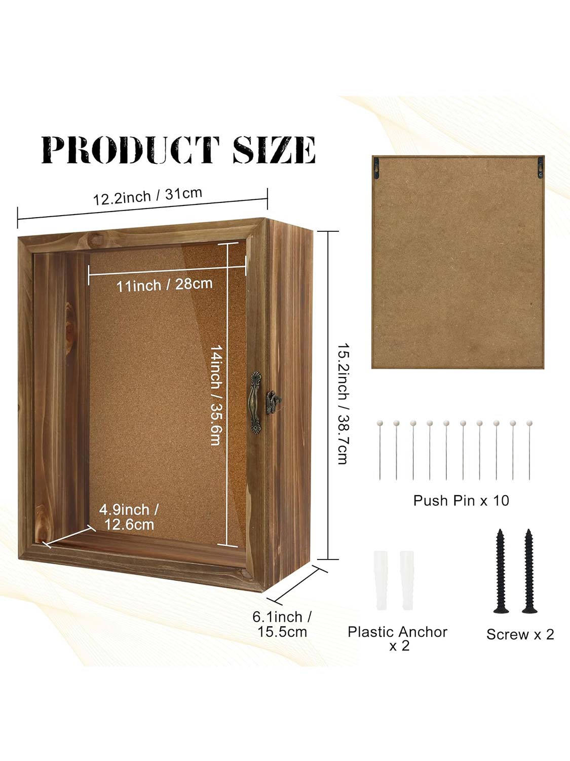 11*14 Shadow Box Frame with Real Glass 5 Inches Depth for Collection - 2 Colors Available