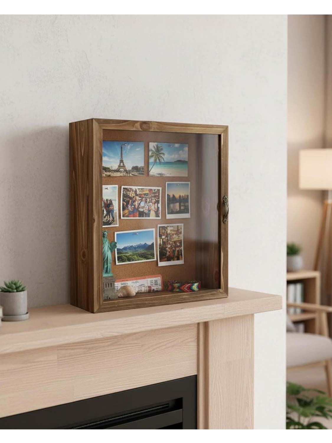 11*14 Shadow Box Frame with Real Glass 5 Inches Depth for Collection - 2 Colors Available