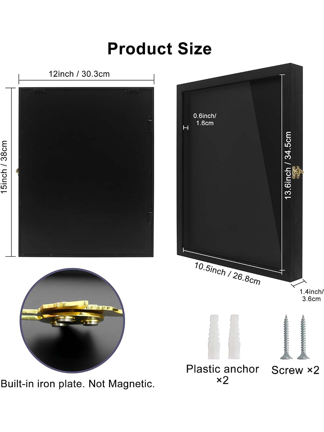 11"x14" Large Travel Magnet Souvenir Display Case Front Open with Real Glass - 2 Colors Available