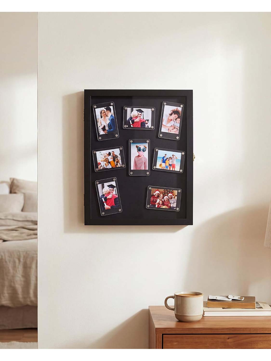 11"x14" Large Travel Magnet Souvenir Display Case Front Open with Real Glass - 2 Colors Available
