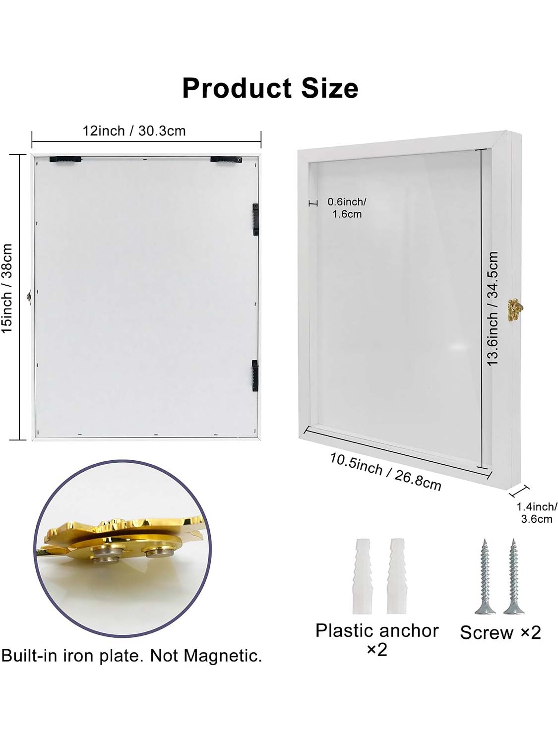 11"x14" Large Travel Magnet Souvenir Display Case Front Open with Real Glass - 2 Colors Available
