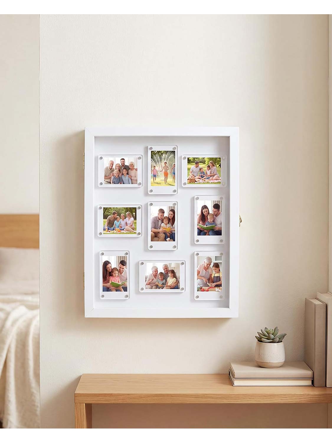 11"x14" Large Travel Magnet Souvenir Display Case Front Open with Real Glass - 2 Colors Available