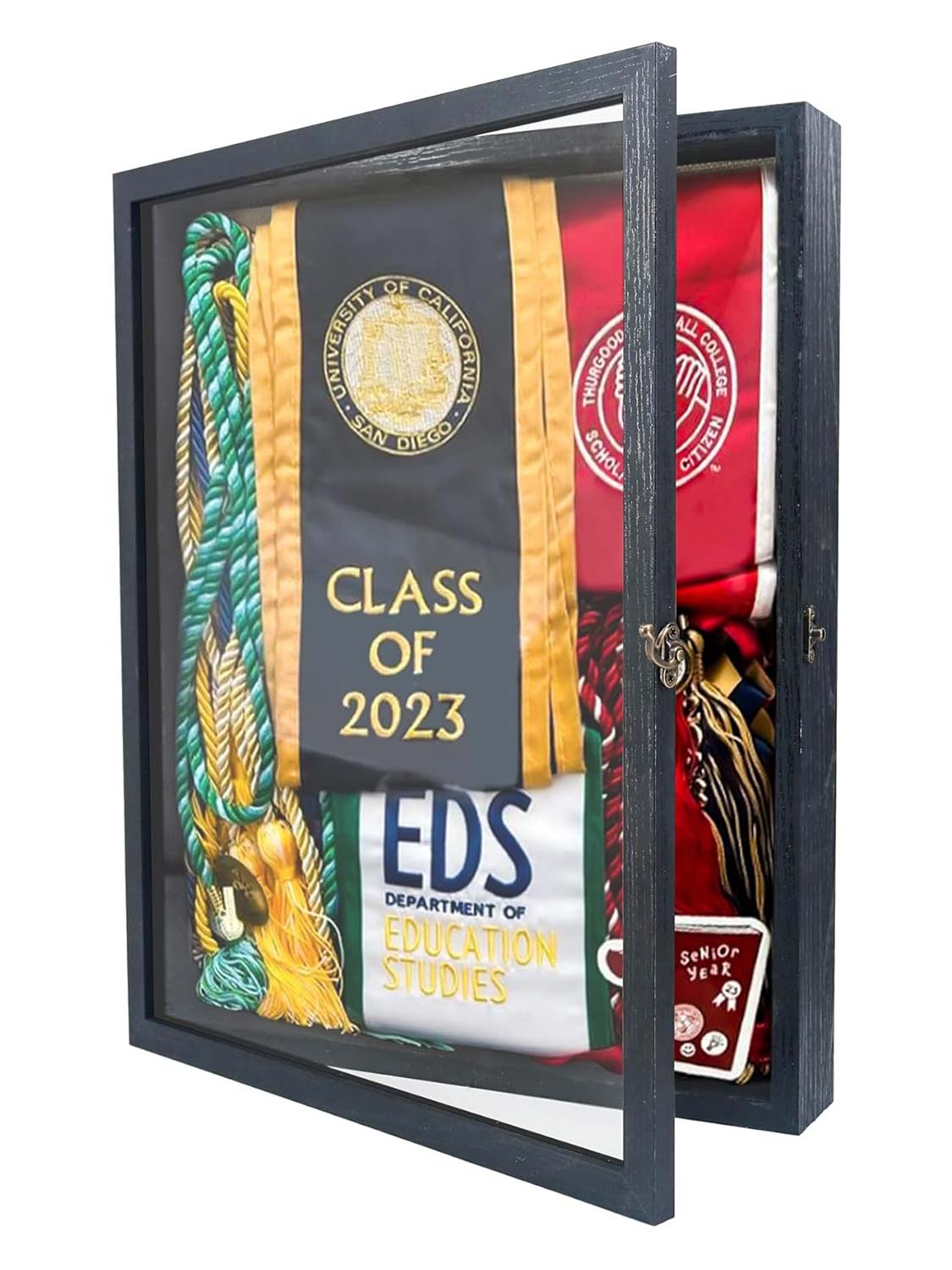 Shadow Box Frame Real Glass Window Door with Hinge - Various Colors & Sizes Available
