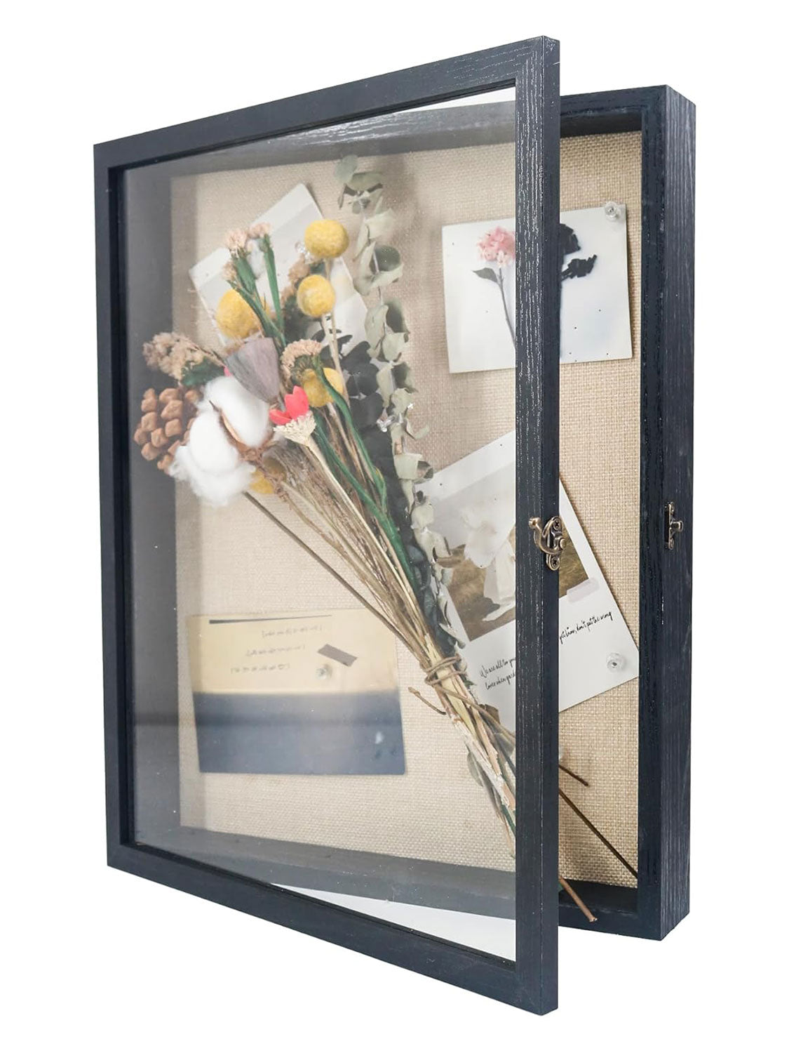 Shadow Box Frame Real Glass Window Door with Hinge - Various Colors & Sizes Available