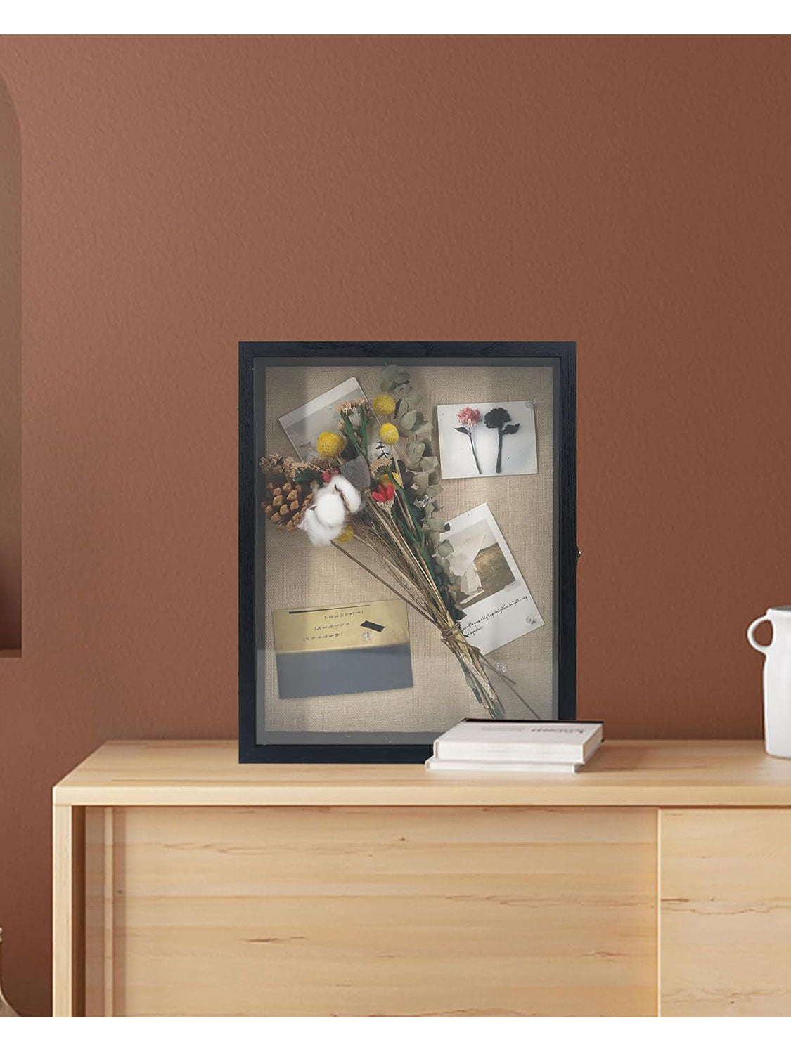 Shadow Box Frame Real Glass Window Door with Hinge - Various Colors & Sizes Available