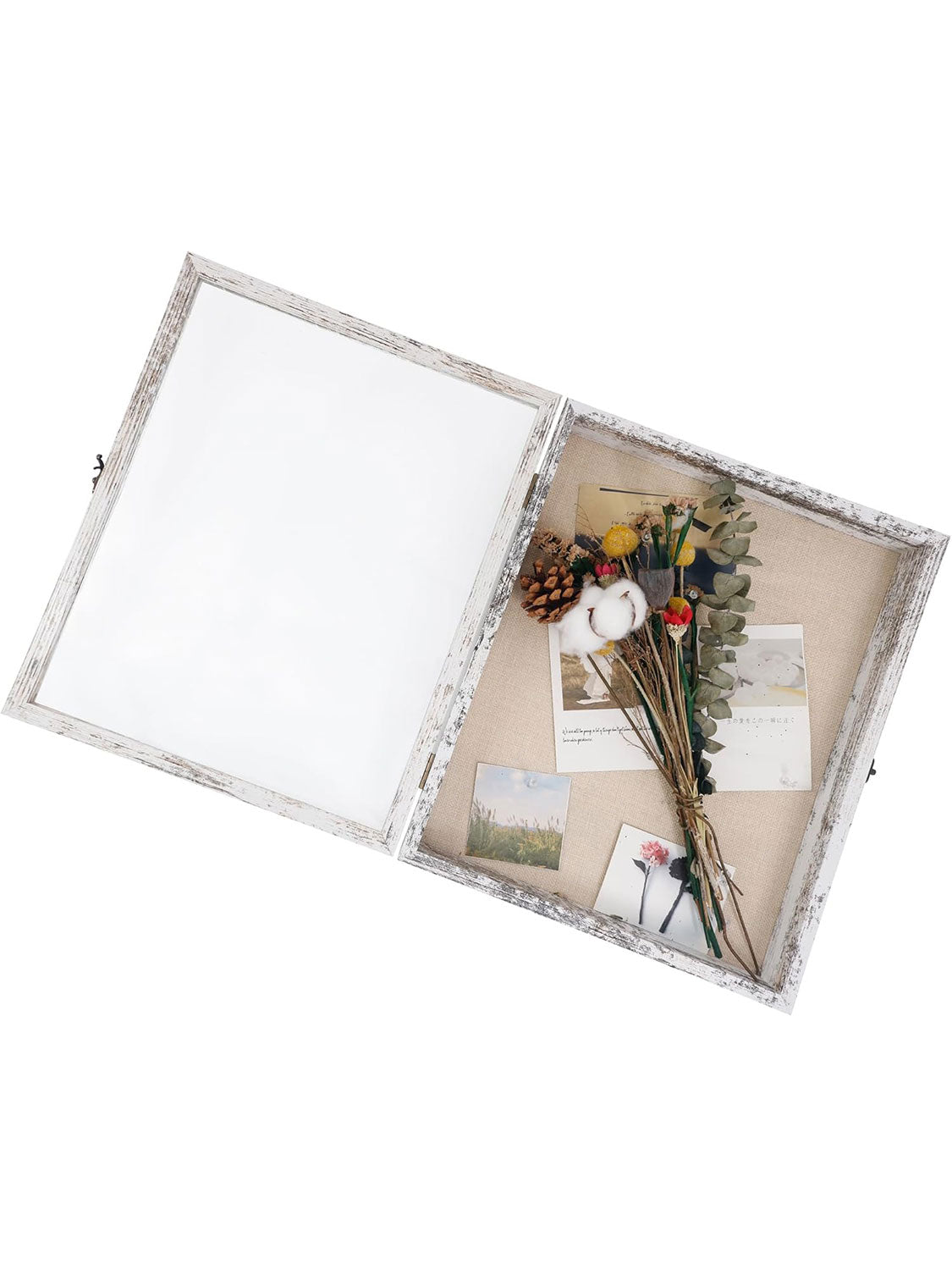 Shadow Box Frame Real Glass Window Door with Hinge - Various Colors & Sizes Available