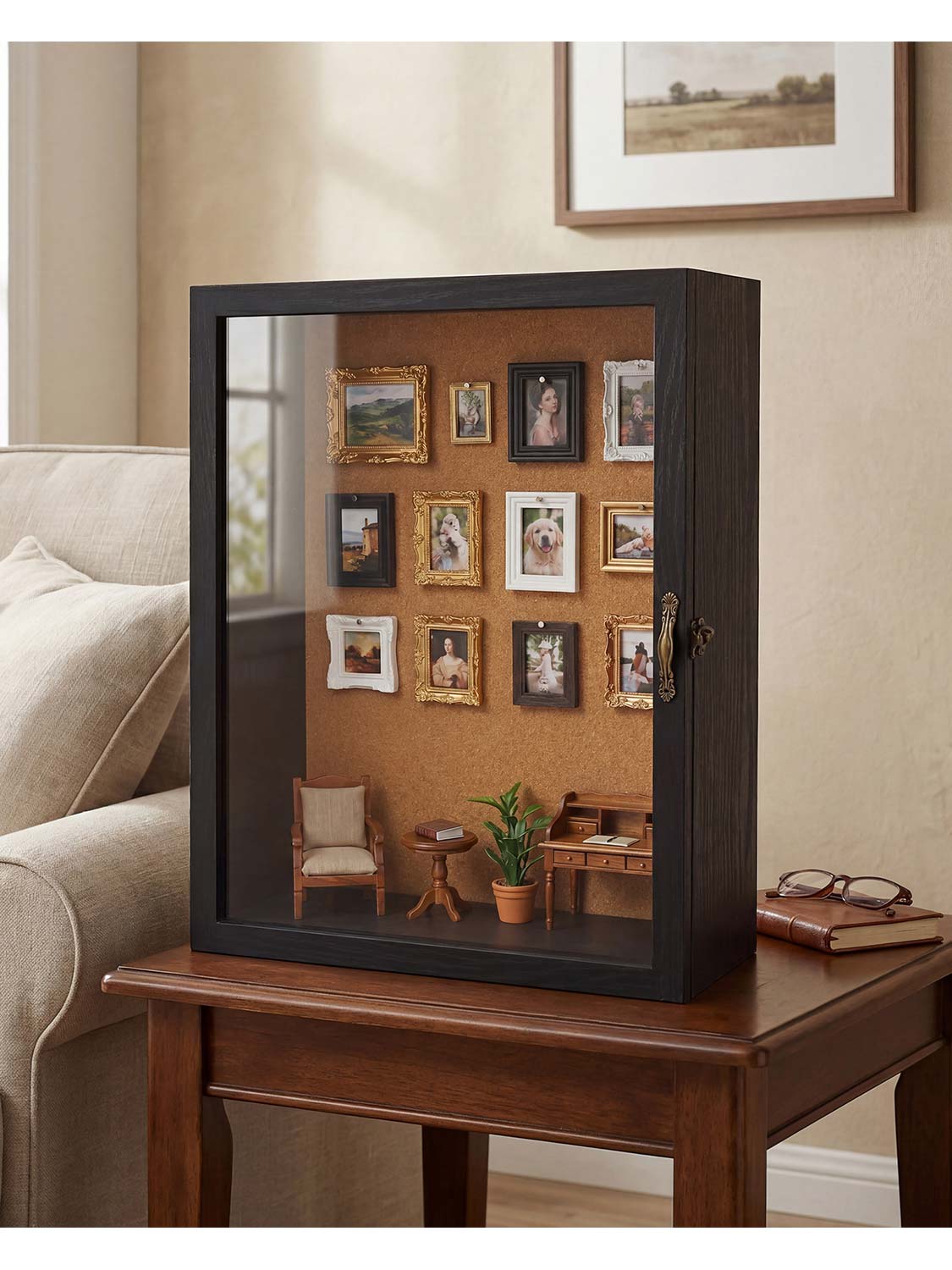 Shadow Box Frame with Real Glass 5 Inches Depth for Collection - Various Colors & Sizes Available