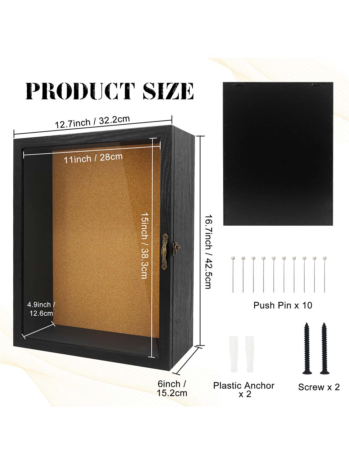 Shadow Box Frame with Real Glass 5 Inches Depth for Collection - Various Colors & Sizes Available