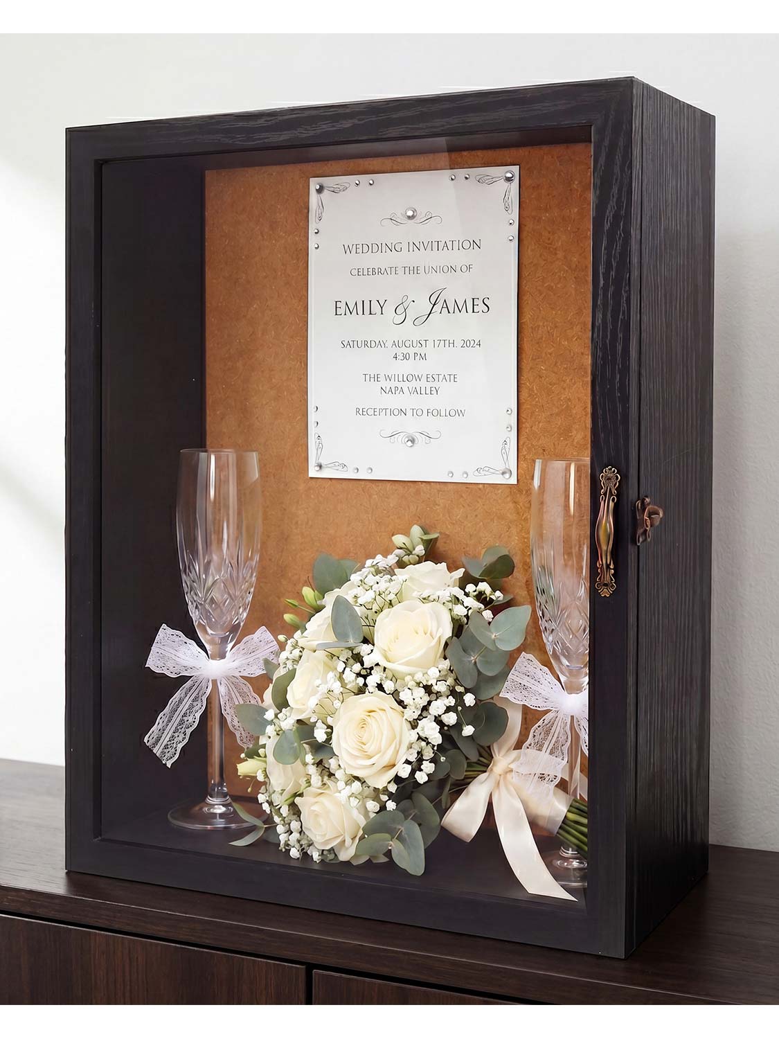 Shadow Box Frame with Real Glass 5 Inches Depth for Collection - Various Colors & Sizes Available