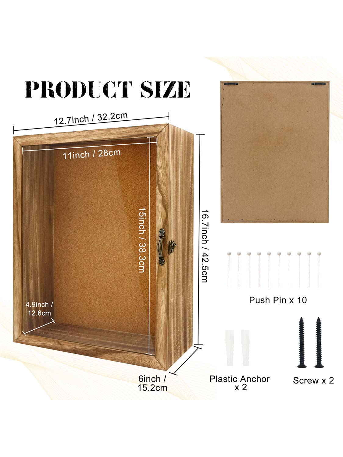 Shadow Box Frame with Real Glass 5 Inches Depth for Collection - Various Colors & Sizes Available