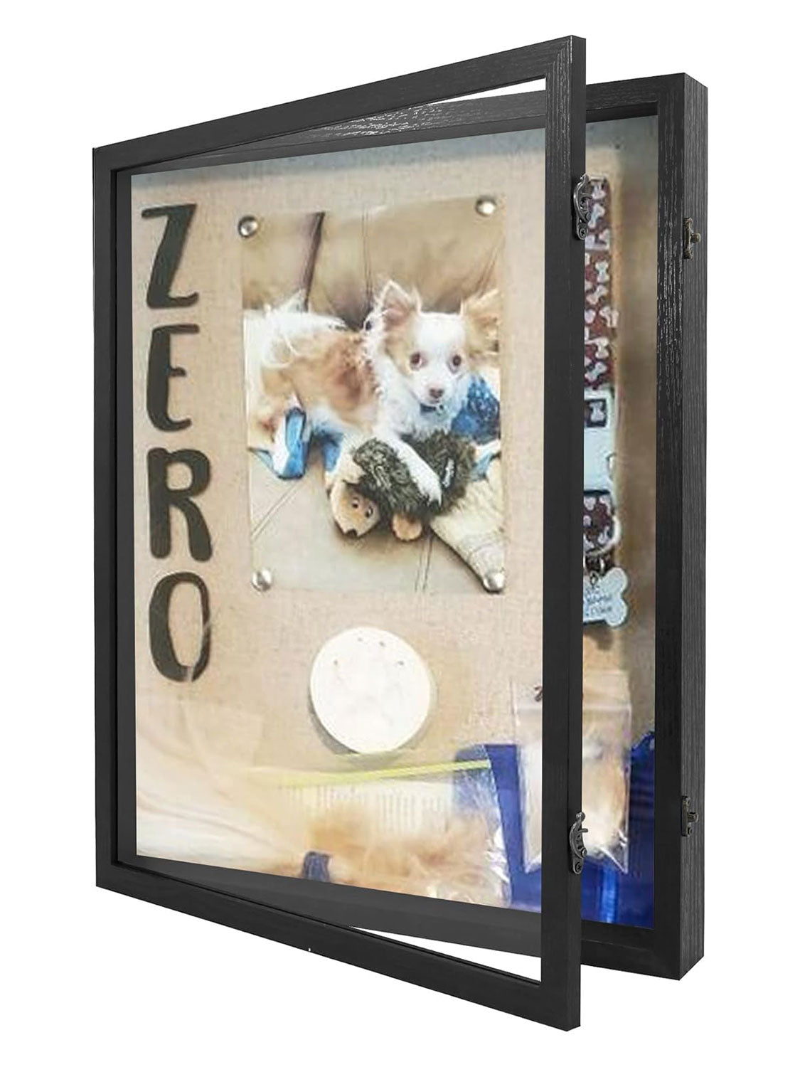 Shadow Box Frame Real Glass Window Door with Hinge - Various Colors & Sizes Available