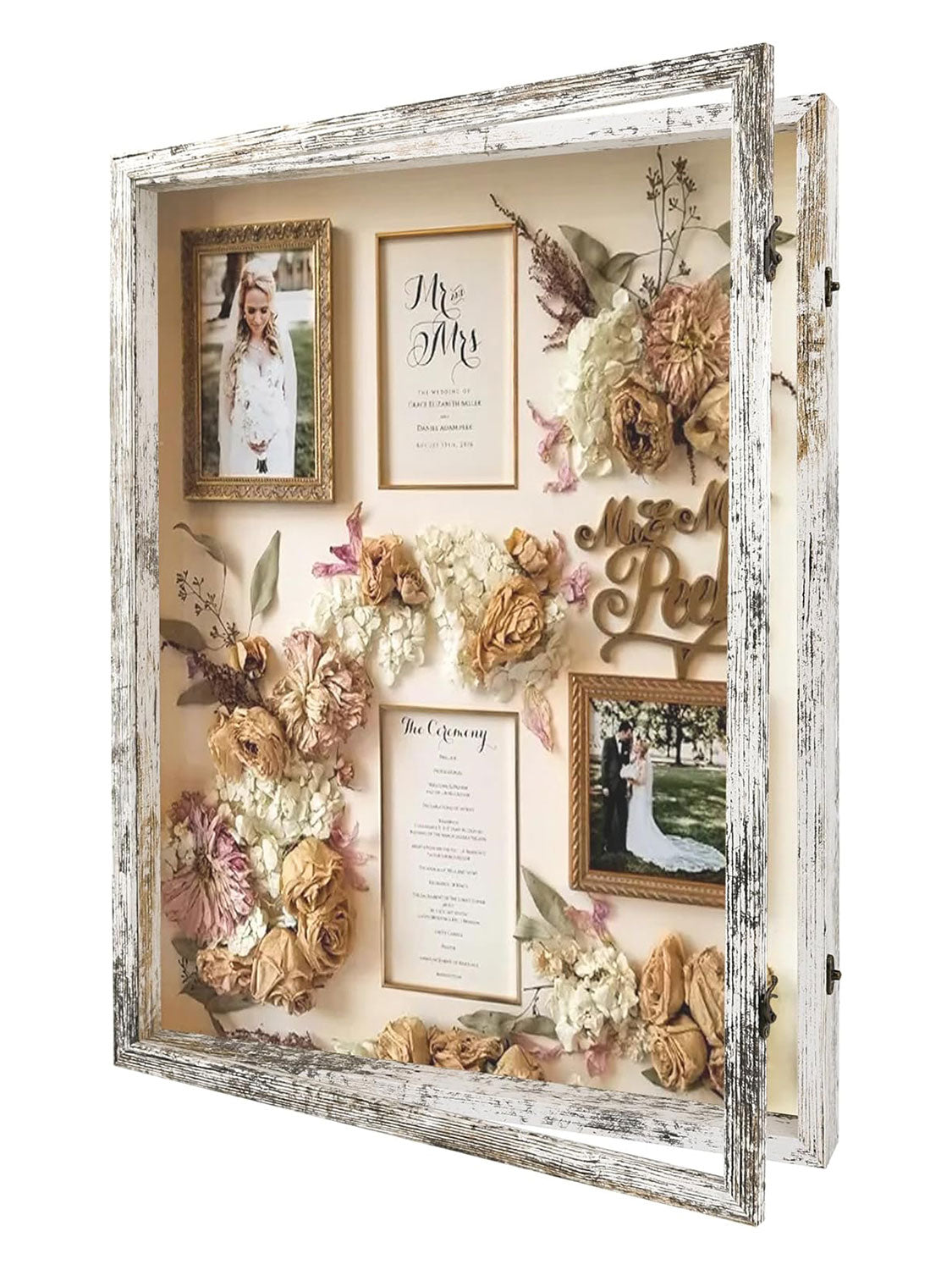 Shadow Box Frame Real Glass Window Door with Hinge - Various Colors & Sizes Available