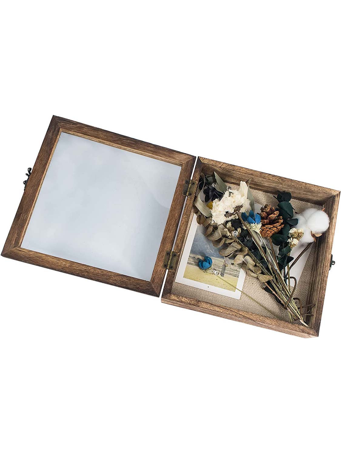 Shadow Box Frame Real Glass Window Door with Hinge - Various Colors & Sizes Available