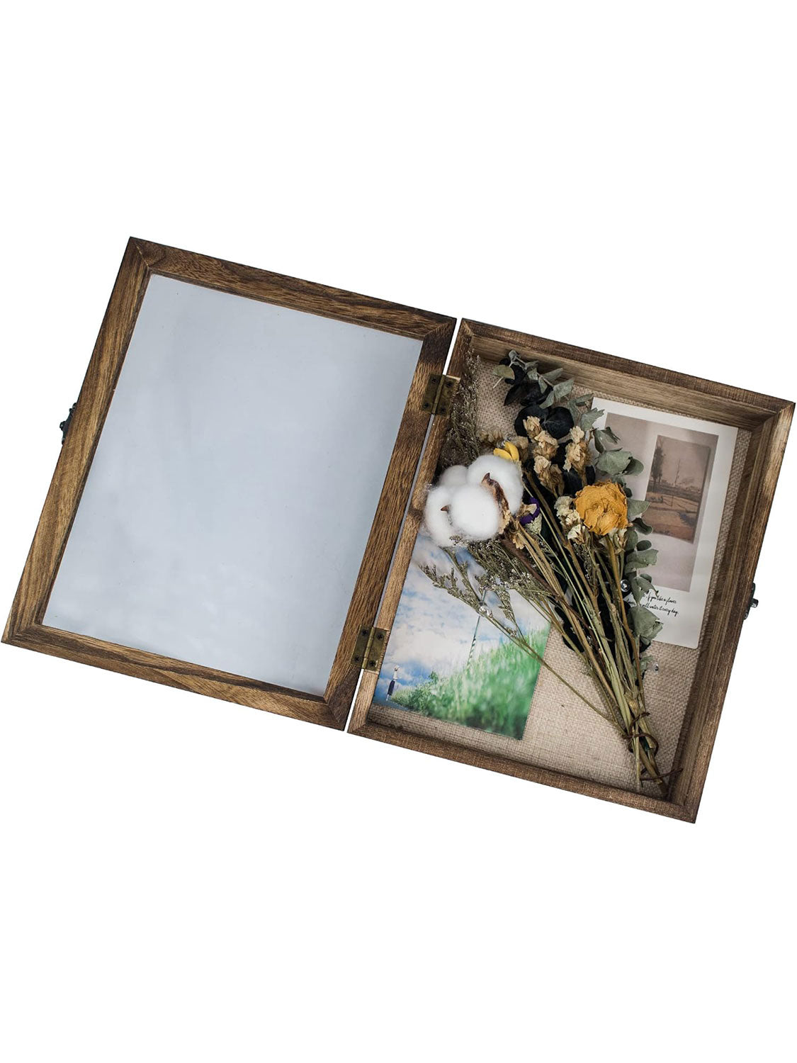 Shadow Box Frame Real Glass Window Door with Hinge - Various Colors & Sizes Available