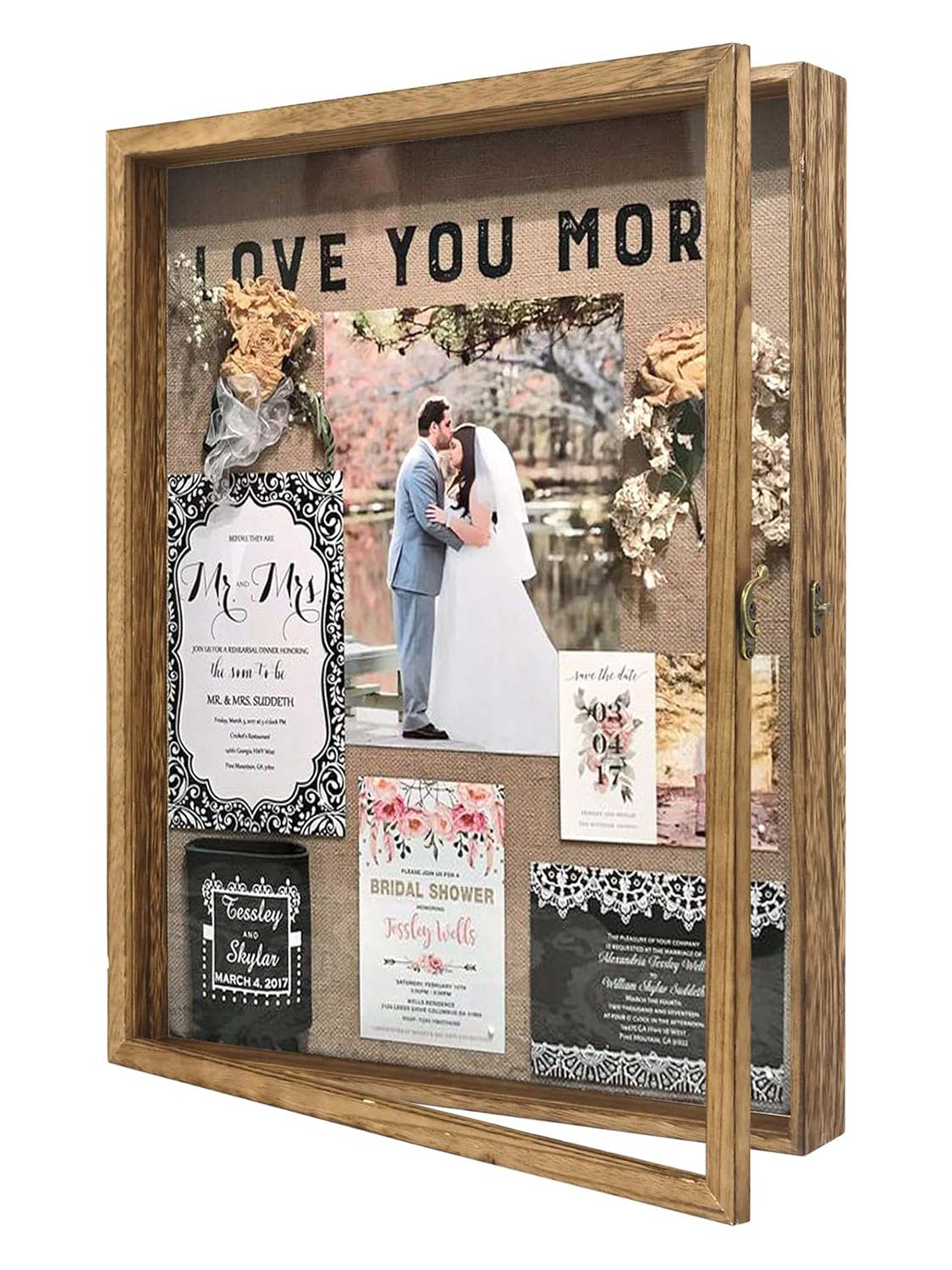 Shadow Box Frame Real Glass Window Door with Hinge - Various Colors & Sizes Available