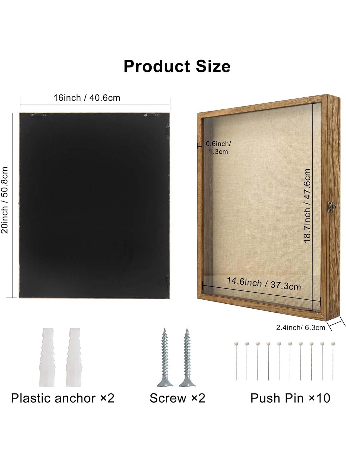 Shadow Box Frame Real Glass Window Door with Hinge - Various Colors & Sizes Available