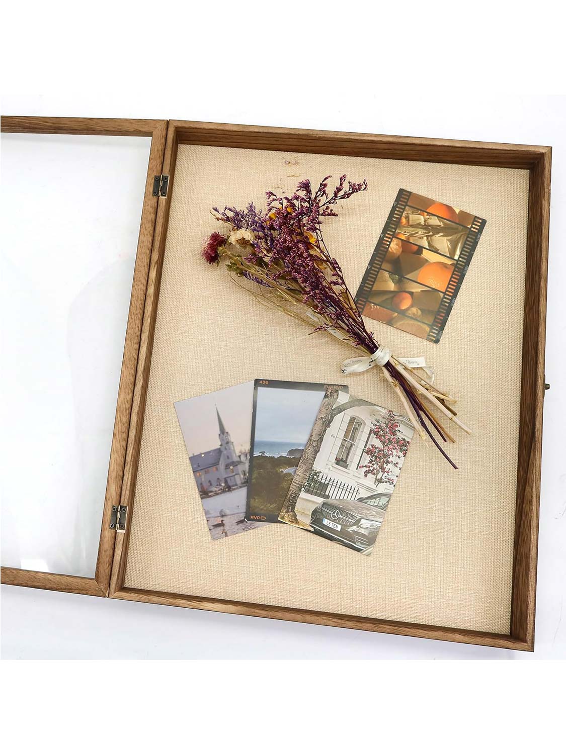 Shadow Box Frame Real Glass Window Door with Hinge - Various Colors & Sizes Available