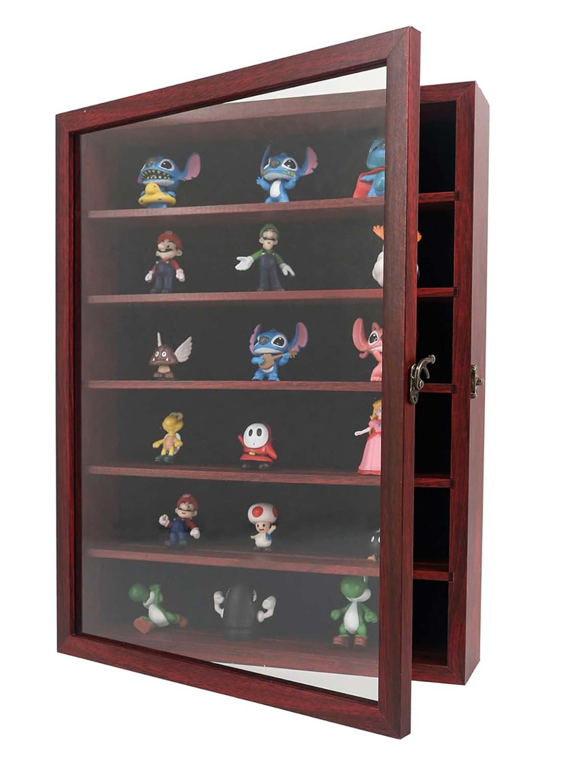 Shadow Box Frame Real Glass Window Door with Removable Shelves - Various Colors & Sizes Available