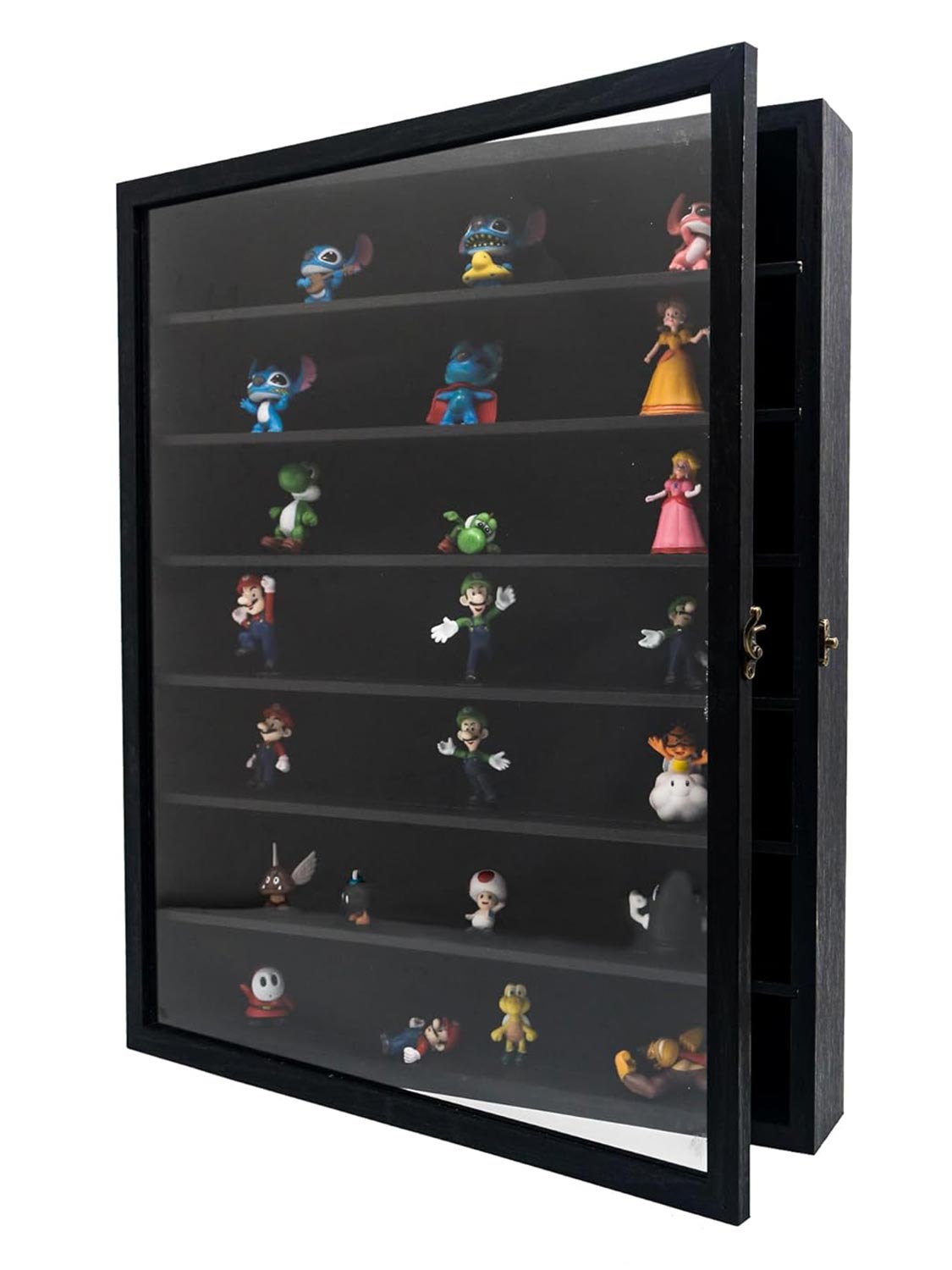 Shadow Box Frame Real Glass Window Door with Removable Shelves - Various Colors & Sizes Available