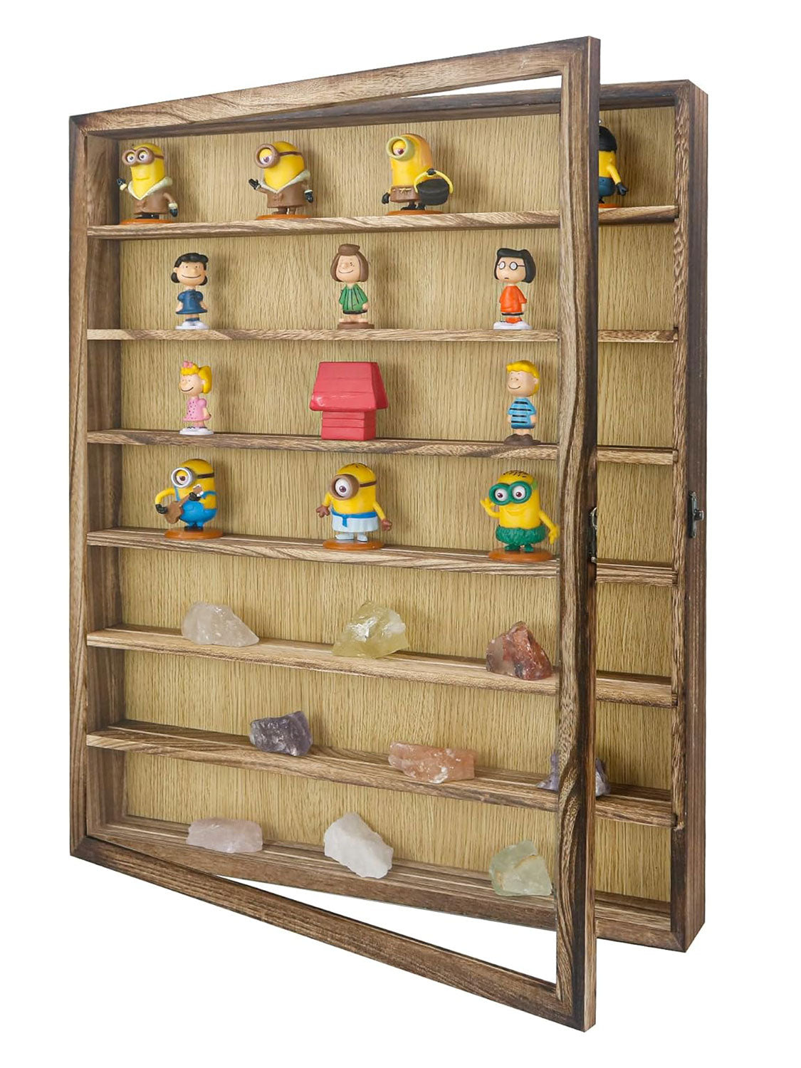 Shadow Box Frame Real Glass Window Door with Removable Shelves - Various Colors & Sizes Available