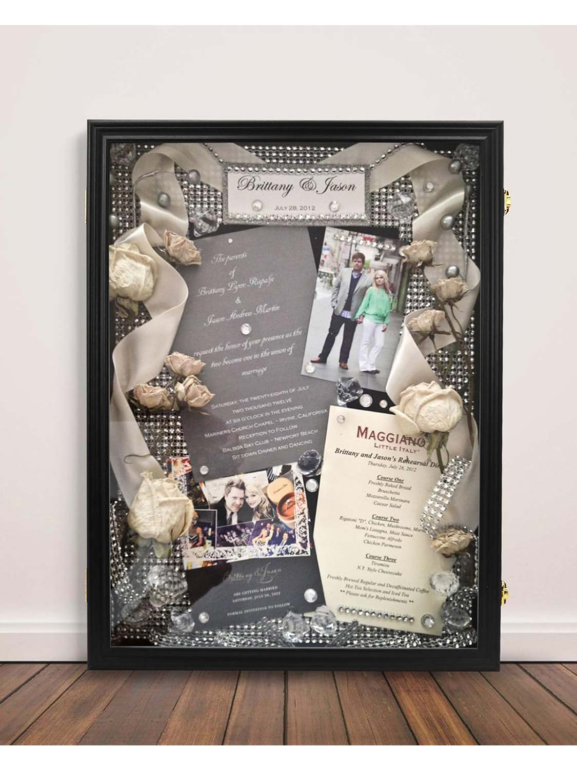 17.7*23.6 Graduation Shadow Box Frame for Cap Gown Diploma Stole Cords with Stick Pins & Hanging Hardware - 4 Colors Available
