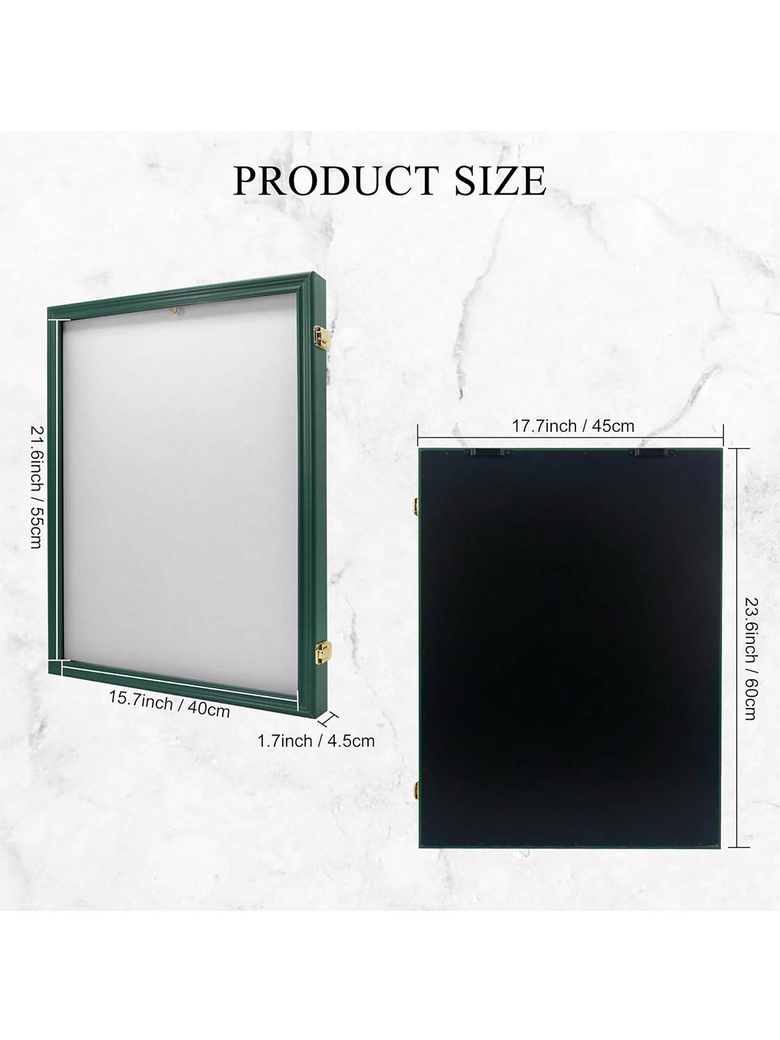 17.7*23.6 Graduation Shadow Box Frame for Cap Gown Diploma Stole Cords with Stick Pins & Hanging Hardware - 4 Colors Available