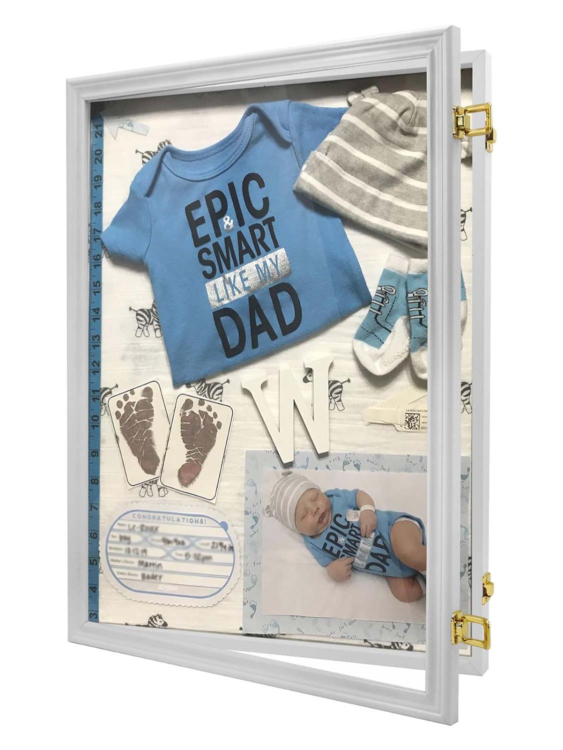 17.7*23.6 Graduation Shadow Box Frame for Cap Gown Diploma Stole Cords with Stick Pins & Hanging Hardware - 4 Colors Available