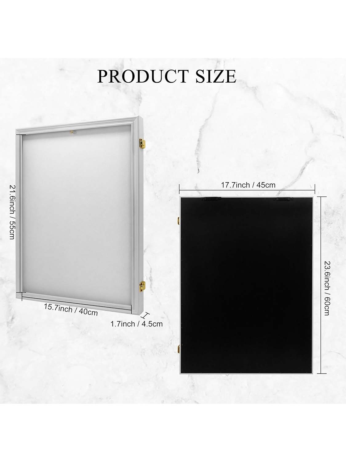 17.7*23.6 Graduation Shadow Box Frame for Cap Gown Diploma Stole Cords with Stick Pins & Hanging Hardware - 4 Colors Available