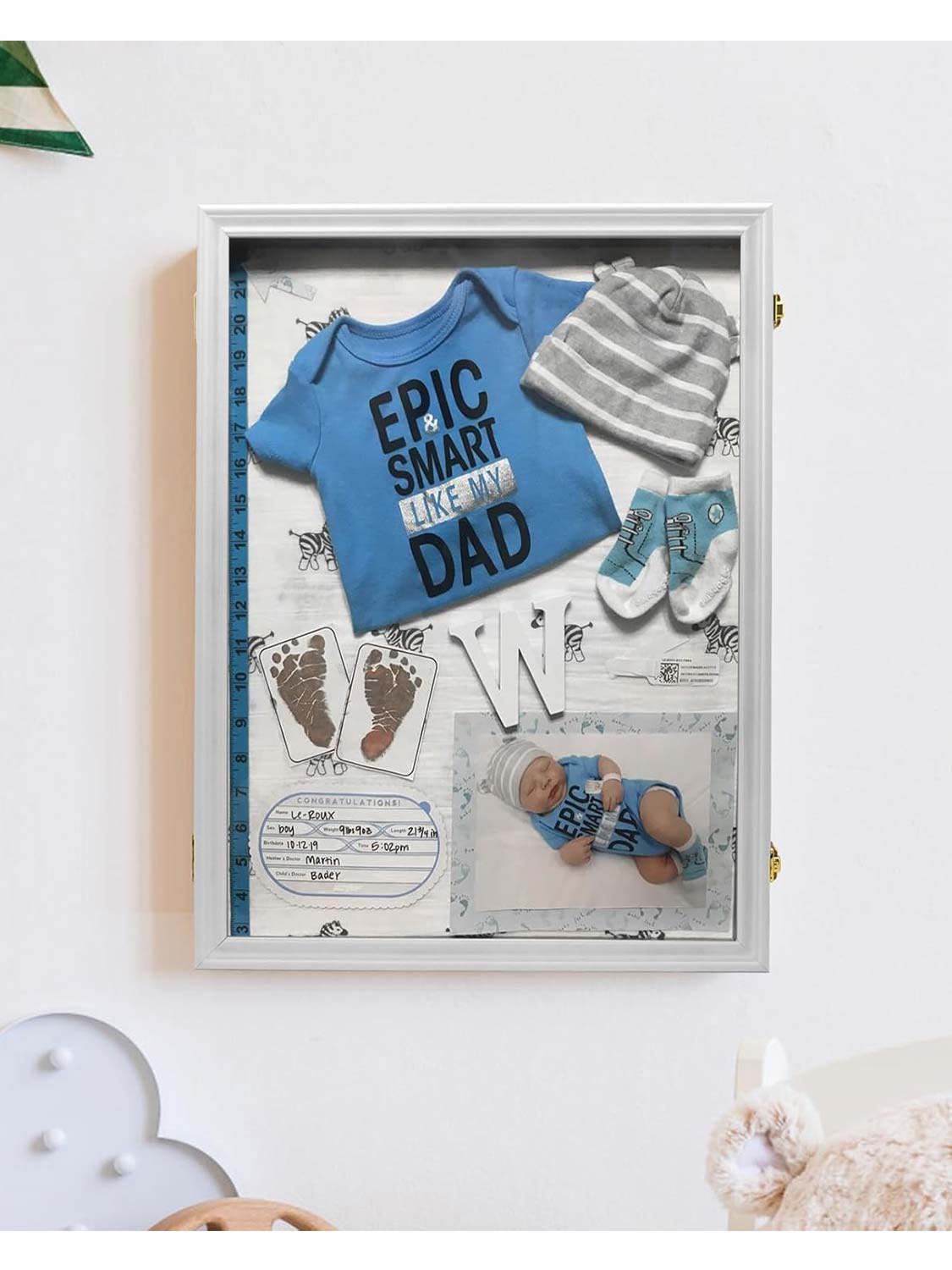 17.7*23.6 Graduation Shadow Box Frame for Cap Gown Diploma Stole Cords with Stick Pins & Hanging Hardware - 4 Colors Available
