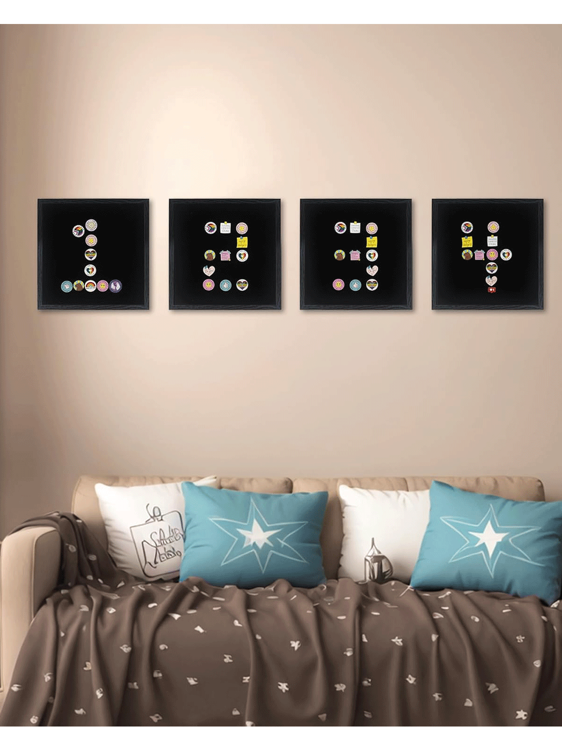 Black Enamel Pin Collection Display Case Frame with Real Glass - 3 Sizes Available