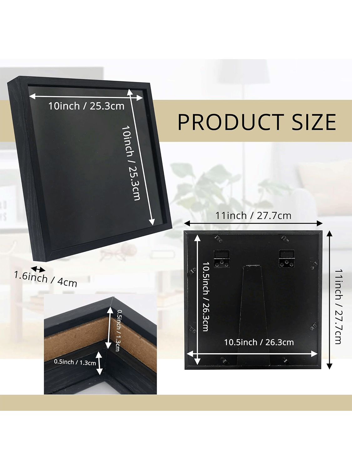 Black Enamel Pin Collection Display Case Frame with Real Glass - 3 Sizes Available