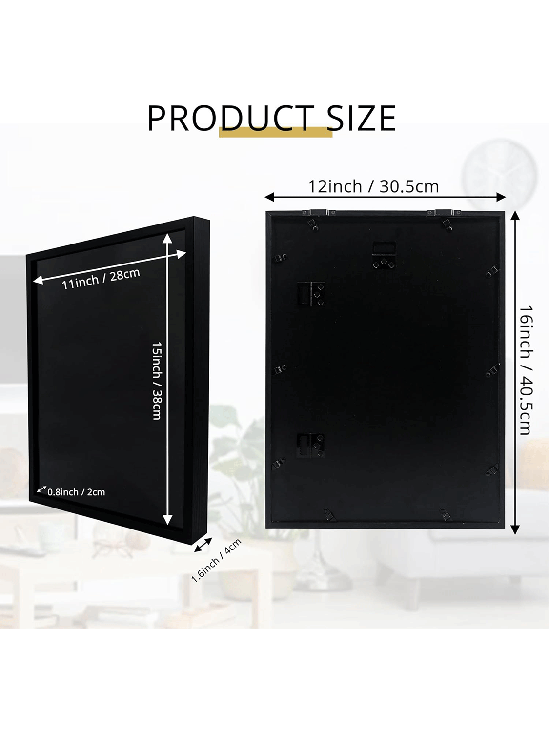 Black Enamel Pin Collection Display Case Frame with Real Glass - 3 Sizes Available