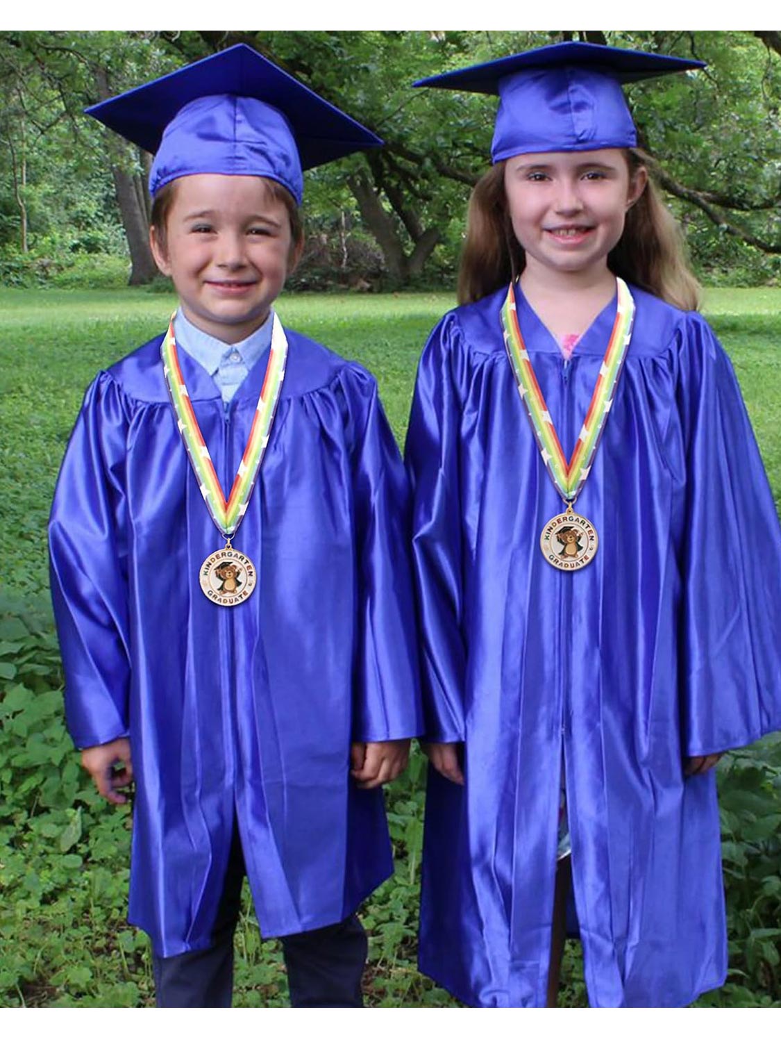 Kindergarten Graduation Medal with Rainbow Neck Ribbon