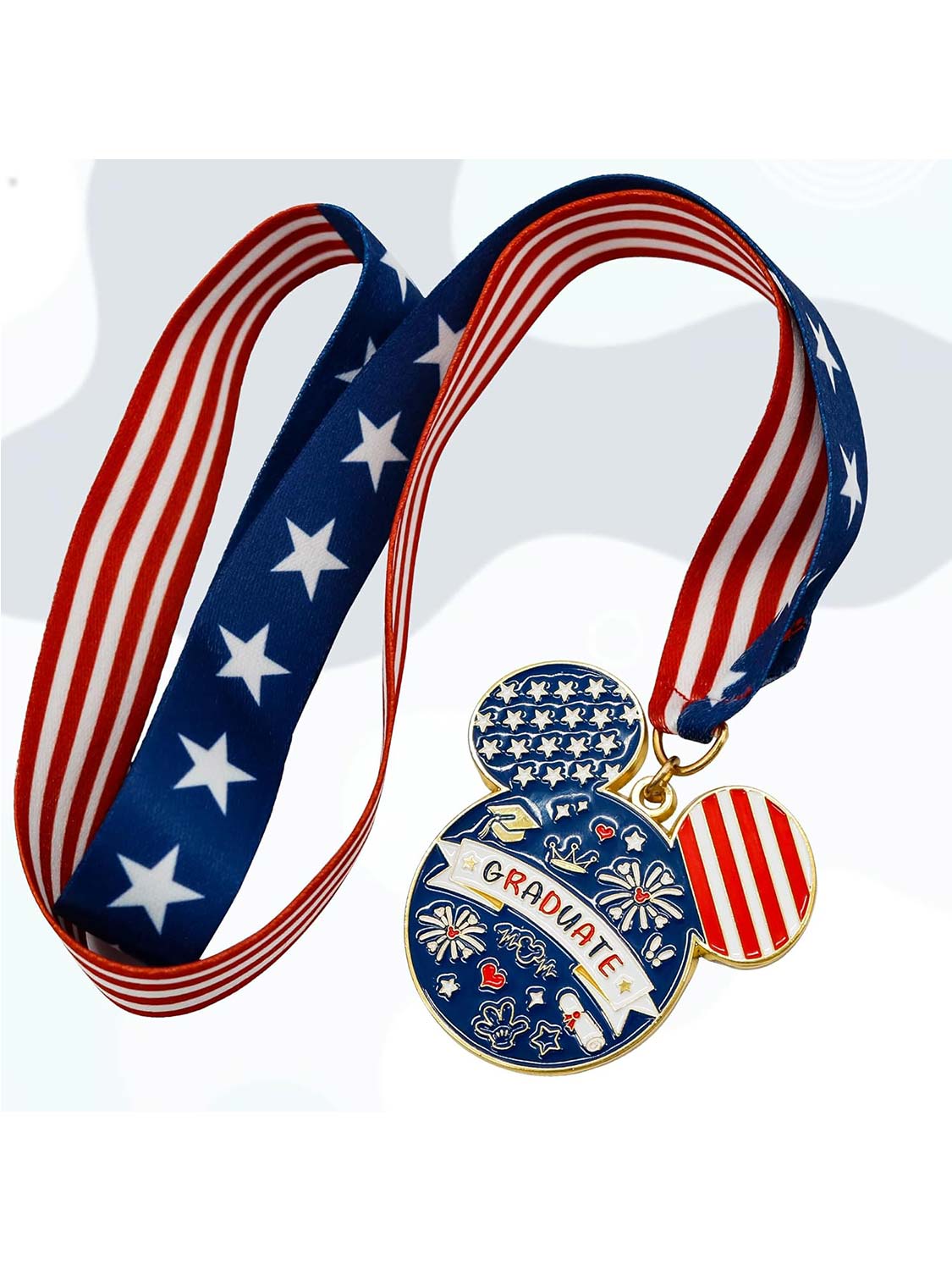 Kindergarten Preschool Graduation US Flag Medal