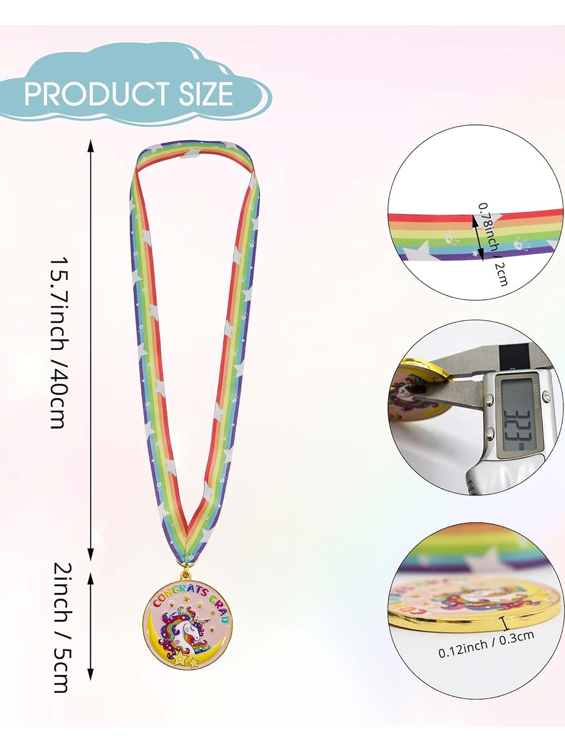 Kindergarten Preschool Graduation Unicorn Medal