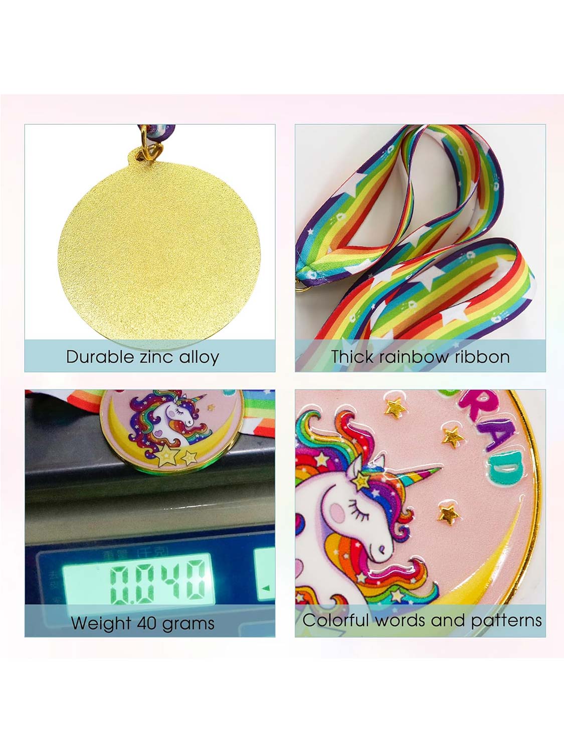 Kindergarten Preschool Graduation Unicorn Medal