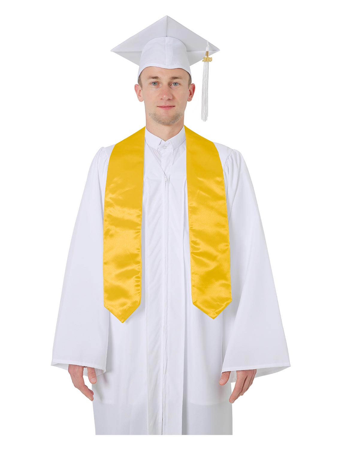 Unisex Solid Colored Graduate Choir Stole 60/72 Total Length for Adults