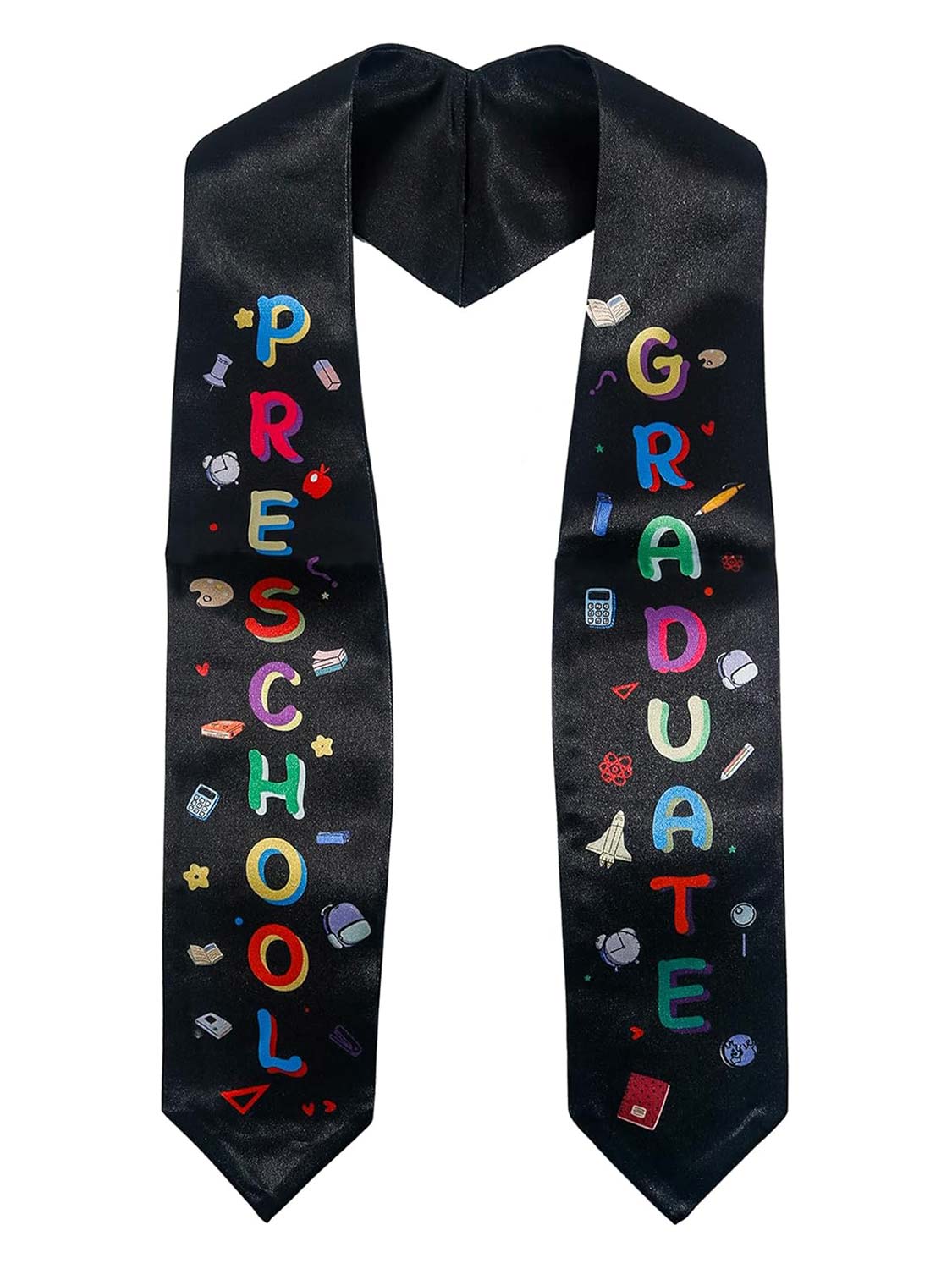 Preschool Graduation Stole Printed Kids Sash - 4 Colors Available