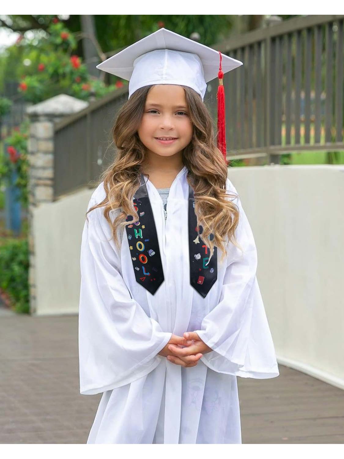 Preschool Graduation Stole Printed Kids Sash - 4 Colors Available