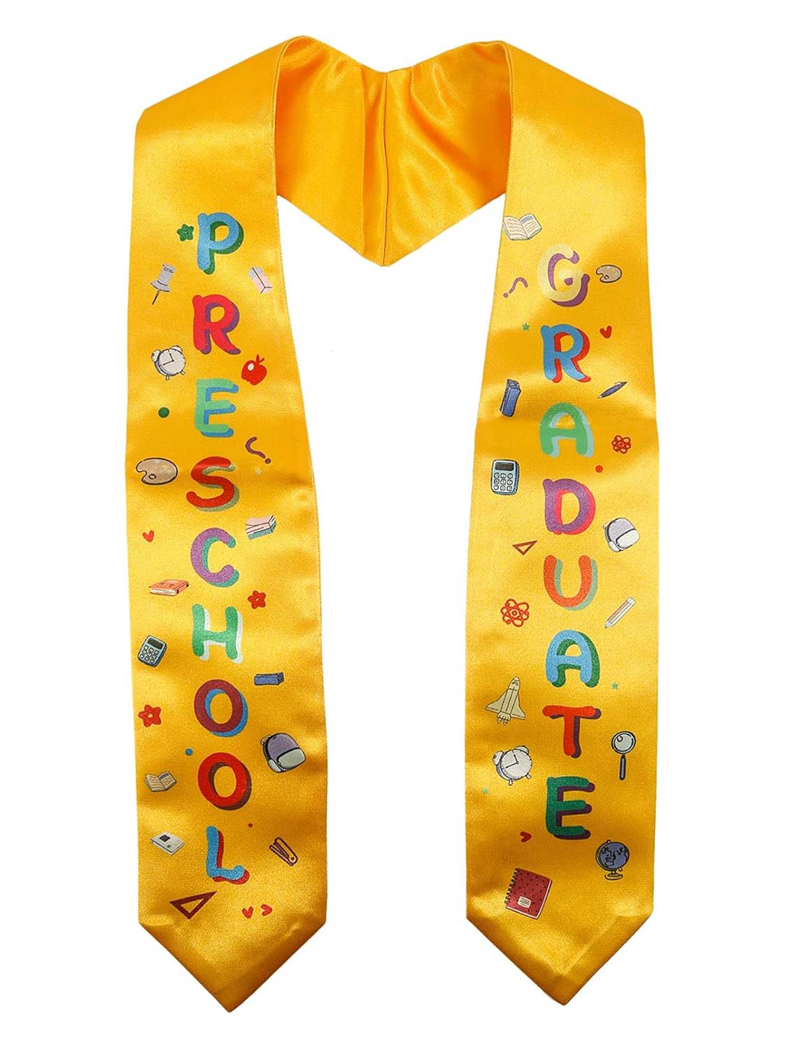 Preschool Graduation Stole Printed Kids Sash - 4 Colors Available